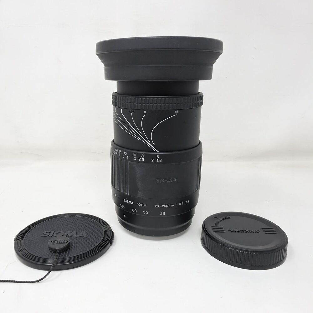 Sigma 28-200mm f/3.8-5.6 Macro AF Lens Minolta Sony A Mount Made In Japan Tested